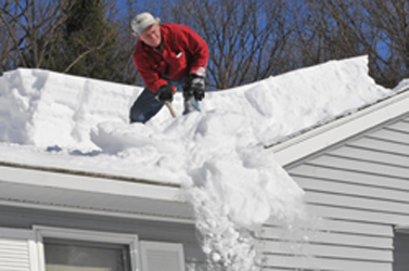 snow on roof